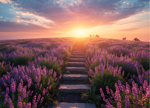 stairs sunrise