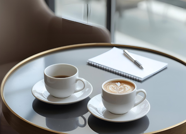 coffee on a table
